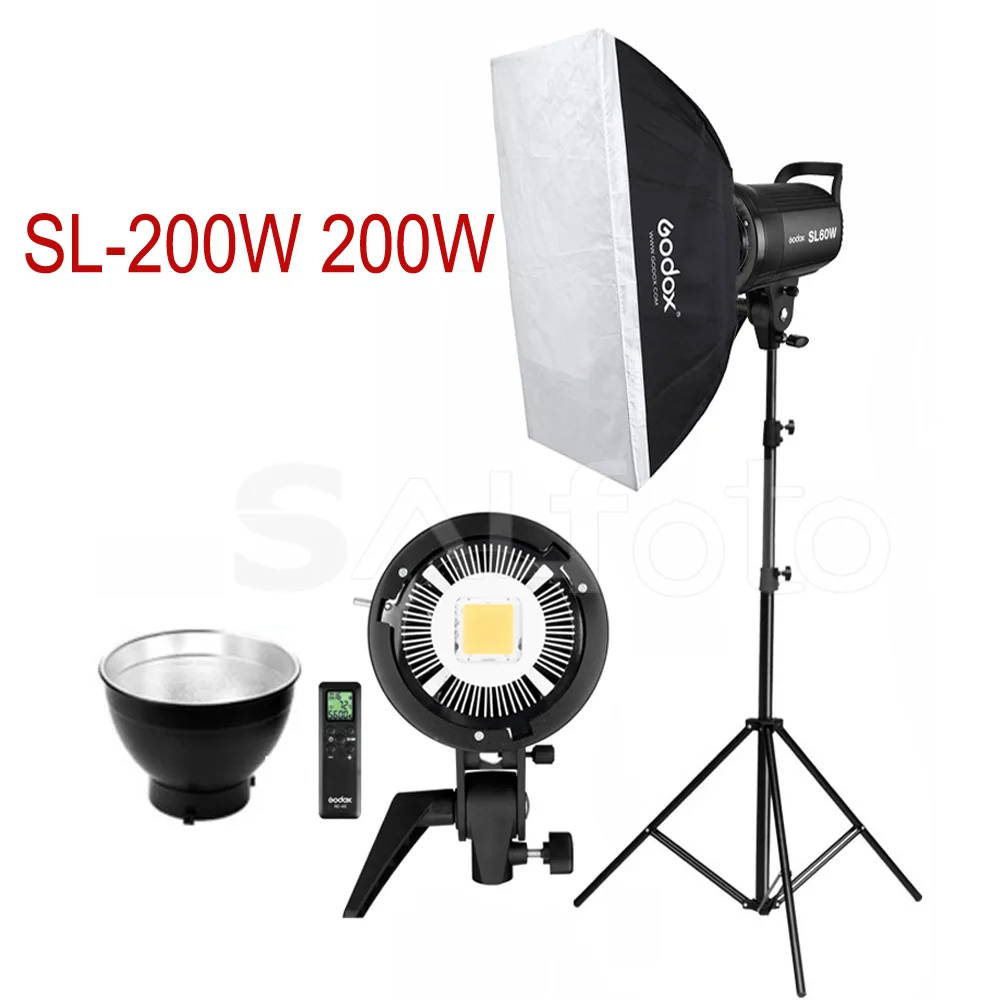 Godox SL-60W SL-100W SL-150W SL-200W светодиодный видео свет 60*90 см софтбокс 2,8 метровая подставка комплект 5600 K SL60W SL100W SL150W SL200W освещение - Цвет: Красный