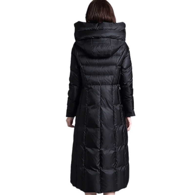 Осень и зима новое приталенное длинное женское пальто теплые и толстые парки женский пуховик с капюшоном парки