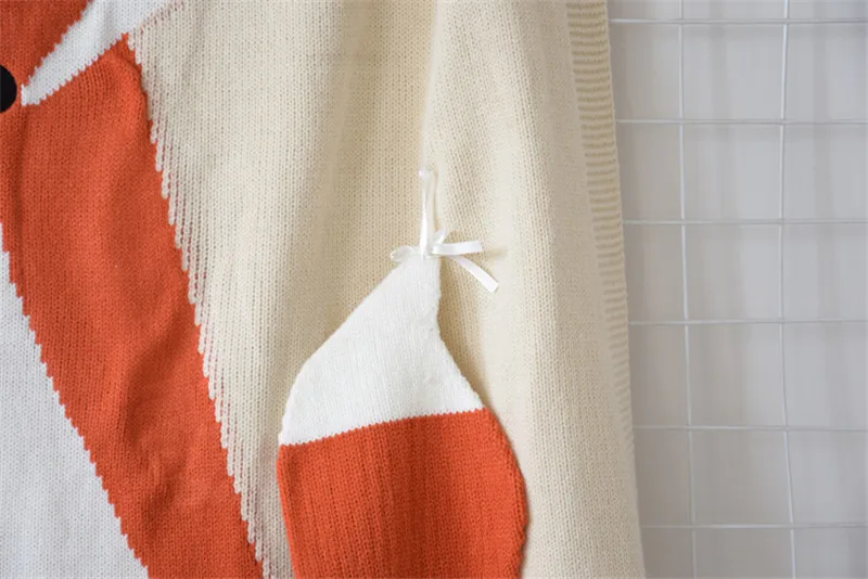 Baby Blanket Fox Animals Pattern Sleep Bag - Soft Wool Swaddle