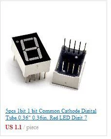 5 шт. 4bit 4 бит общий анод положительный цифровой трубки 0,36 "0.36in. Красный светодио дный Дисплей 7 разрядный Сегмент 7-сегментный