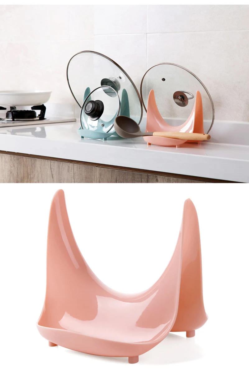 TUUTH  Spoon Holder Pan Pot Rack Cover Lid Rest Stand Home Applicance Kitchen Organizer Tool Accessories23