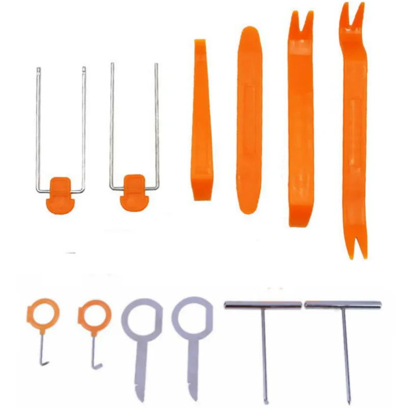 new 12Pcs/Set Plastic Car Radio Door Clip Panel Trim Dash Audio Removal Pry Repairing Tool Free shipping | Автомобили и мотоциклы