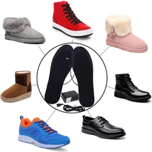 220 V электрические стельки с обогревом углеродное волокно устройство для сушки обуви батарейный отсек Отопление электрическая зимняя обувь коврик для обуви Отопление