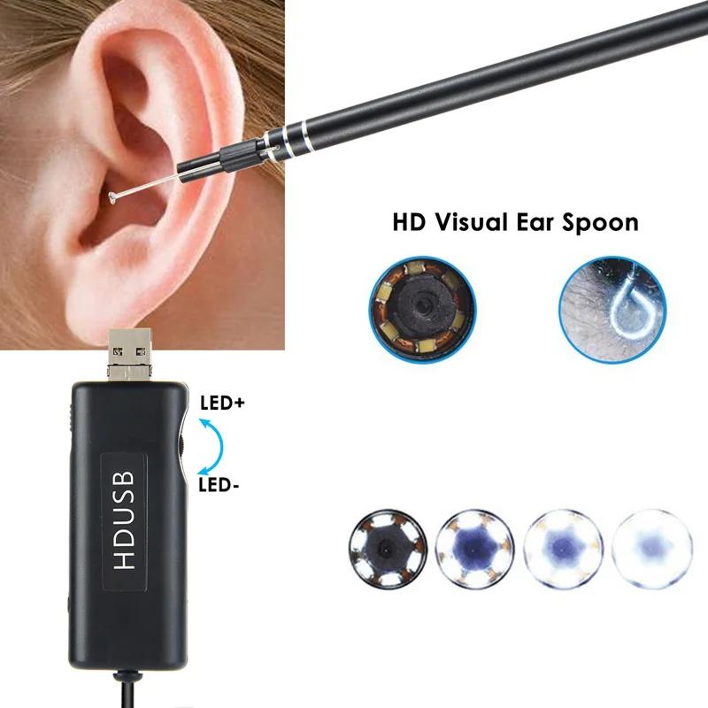 

ear cleaning endoscope airvisual usb camera air visual medical USB flexible otoscope endoscope mini wifi Camera mobile phone