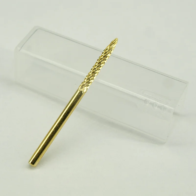 High quality Golden Medium 1pcs Under Nail Cleaner Bit carbide nail file drill bit nail art
