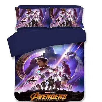 

Purple THE Avengers Marvel Disney bed covers boy's bedroom decoration king size bedding set queen quilt duvet covers Kid's home