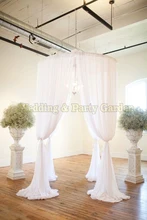 3M Tall By 2M Diameter Rould wedding pipe stand White Wedding pavilion for wedding arch, chuppah, backdrop curtain stand