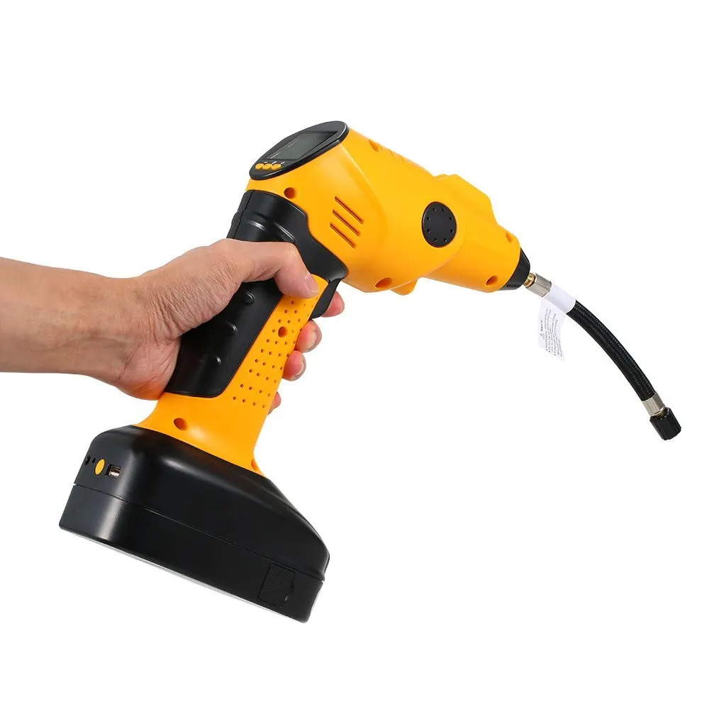 

Rechargeable Cordless Tire Inflator Automatic Wireless Handheld Vehicle Pump Multifunctional Portable Emergency Air Compressor