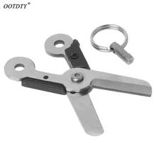 OOTDTY Открытый выживания EDC Мини Пружинные ножницы карманный инструмент брелок из нержавеющей стали