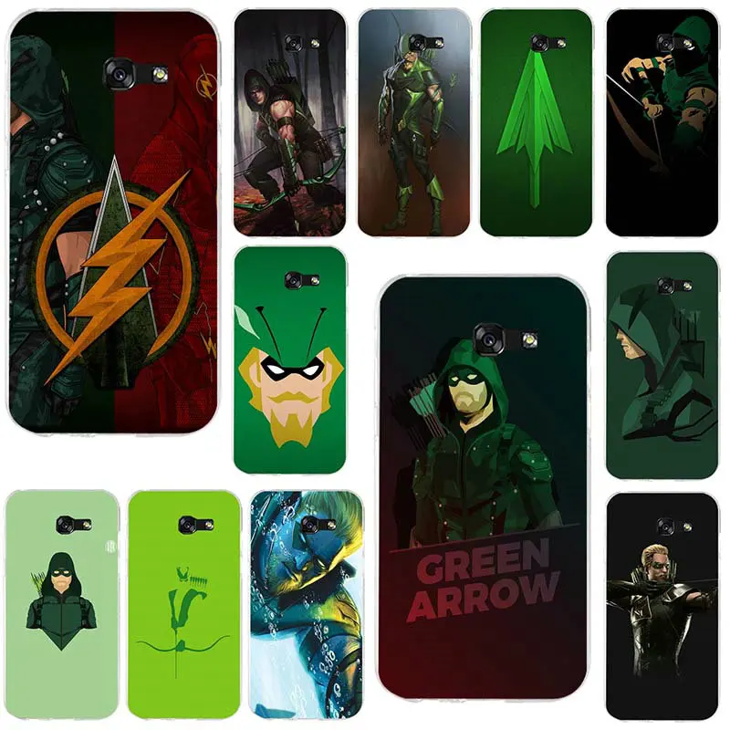 

Slim Soft TPU Phone Case for Samsung Galaxy S2 S3 S4 S5 Mini S6 S7 S8 S9 S10 Edge Plus Lite Note 5 8 Green Arrow Dc Comic Art