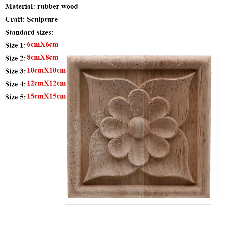 Ornament crafts miniature ornament miniature figurines wooden figurine crafts resin crafts glass fruit pendants Flower Wood Carving Natural Wood Appliques for Furniture Cabinet Unpainted Wooden Mouldings Decal Decorative Figurines