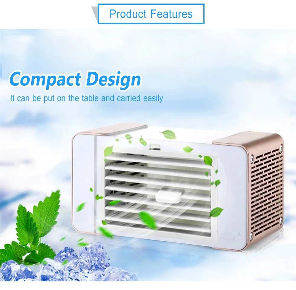 USB Mini Desk Lamp Cooling Fan Silent Desktop Electric Small Cooler
