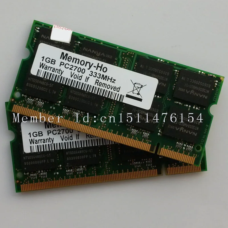 Память ноутбука Новый 2 ГБ 2x1 Гб PC2700 DDR333 333 МГц 200pin DDR1 Sodimm карта памяти для