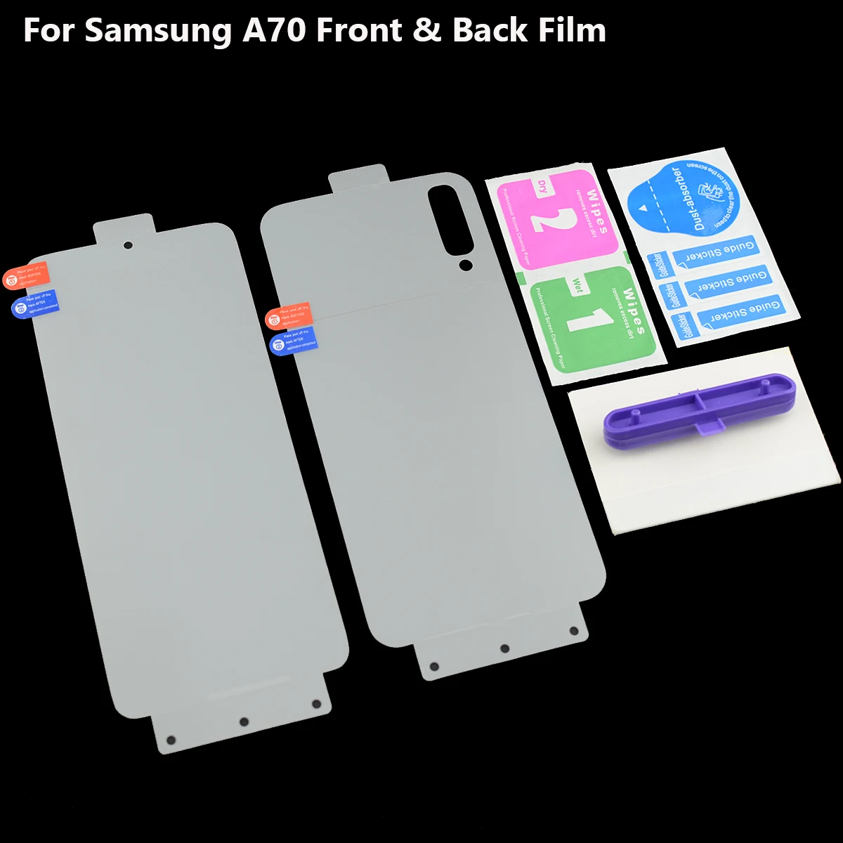 2 шт 3D полностью Гидрогелевая пленка для samsung Galaxy A20 A30 A60 A70 A50 S10 Note 10 Plus Передняя Задняя Защитная пленка 9D не стекло