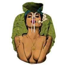 Hohe Time Hoodie Weed 3D Print Cartoon Sexy Rauchen mädchen Mit Kapuze Unisex Hip Hop Sweatshirt Männer Frauen Trainingsanzug Lässige Outfit