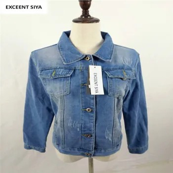 

2018 Women Denim Jacket Coat Jean Casual Pattern Female Basic Coat Frayed Windbreaker Pockets Vintage Autumn Slim Lady Outwear