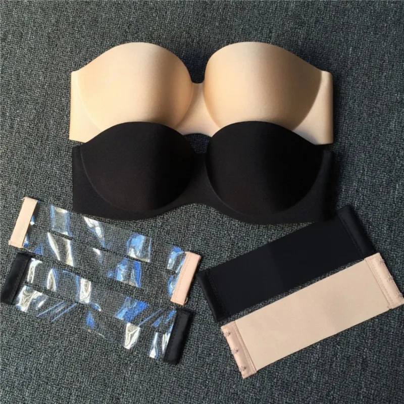  Invisible Push Up Bra Strapless Bras Formal Dress Wedding/Evening Sticky Back Closure Silicone Bras