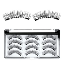 1 компл. ручной работы Магнитная накладные ресницы естественно толстый длинный магниты ресницы расширение клей- макияж глаз инструменты