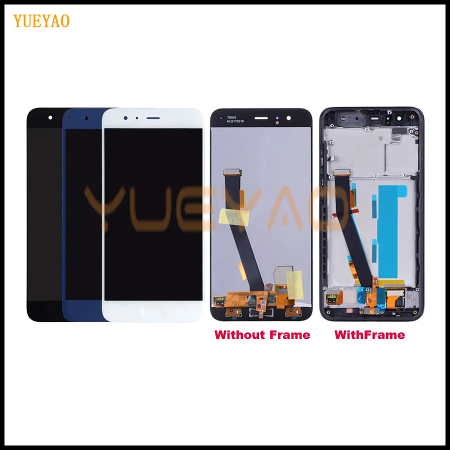 

Mi6 Fingerprint Sensor For LCD XIAOMI Mi6 Display Touch Screen With Frame Replacement for XIAOMI Mi6 LCD Mi 6 LCD Display