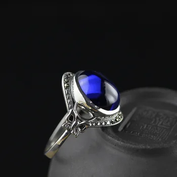 

The character of S925 silver jewelry Fashion Blue Butterfly Ring