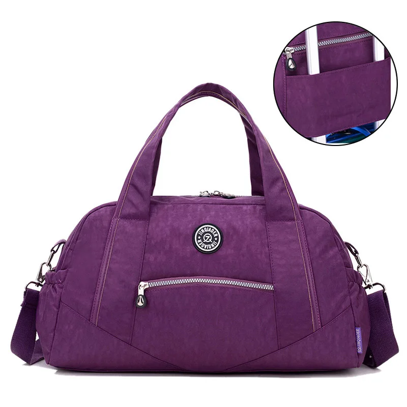 

Vintage Casual Nylon Travel Bags Women Tote Luggage Purse Waterproof Handbags Shoulder Bags Large Capacity Training Bag XA649WB
