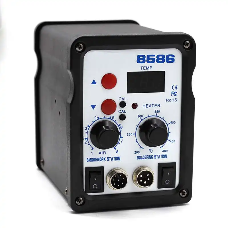 ЕС Plug 8586 SMD BGA паяльная станция горячего воздуха воздуходувка тепловое Интеллектуальное обнаружение и прохладная Сварка воздуха паяльник Repai