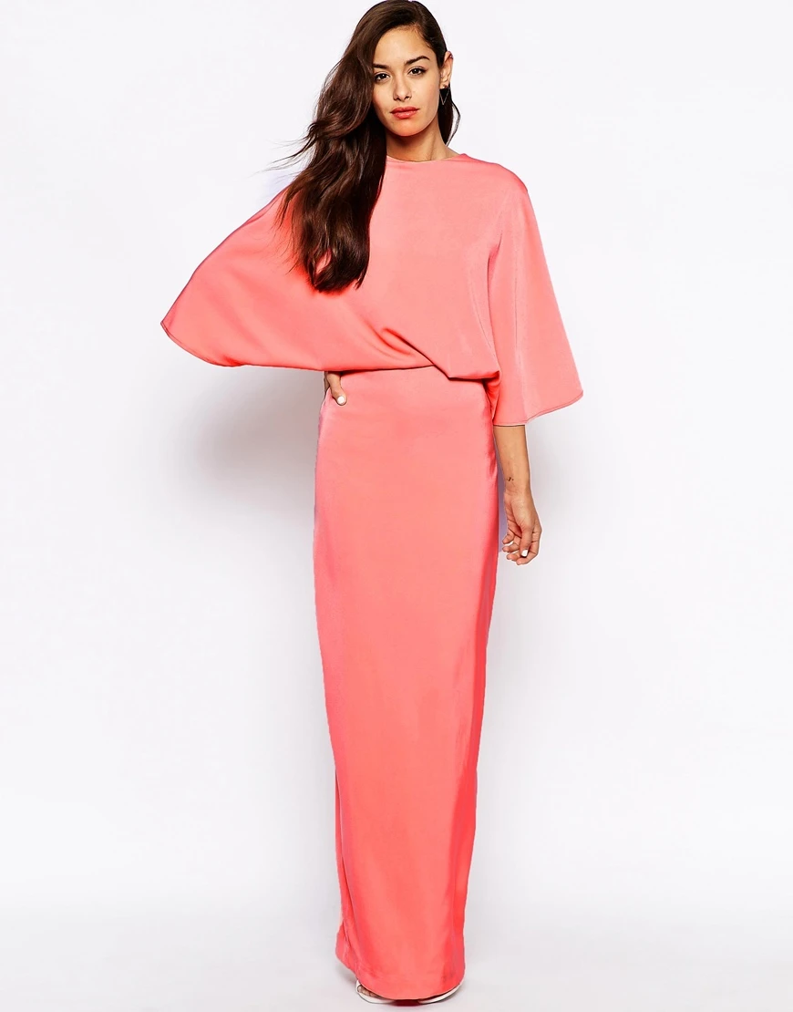 kimono sleeve evening dress