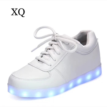 

Hot sale White Led Shoes for Adults USB Charging Light up men shoes Colorful Neon Luminous Shoes Men Fashion Casual shoes
