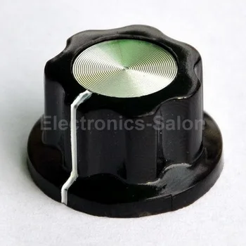 

( 100 pcs/lot ) Pot Knobs, 0.776" x 0.449" Shaft 1/4", MF-A01, for HAM Radio / Audio.