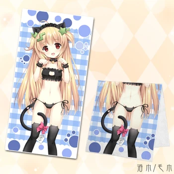 

Moeyu Anime Birthday Souvenir Moeyu-chan Towel Body Bath Bathroom Beach Microfiber Cute Sexy Facecloth Washcloth 70*35/140*70cm