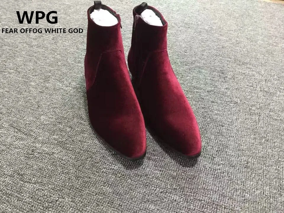 red mens chelsea boots