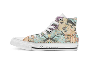 

Embrace Novelty Design breathable casual High Top lace-up Canvas shoes sneakers