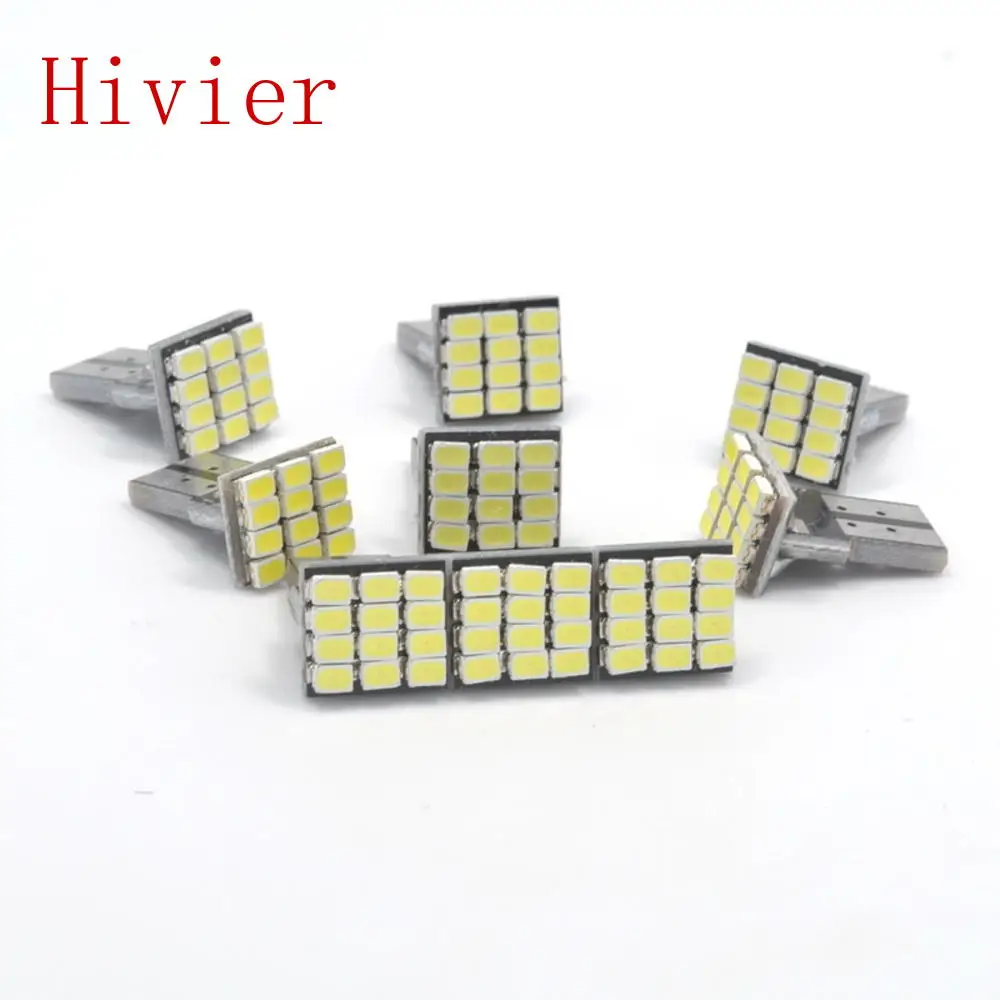 wholesale 10X T10 W5W Canbus White 3020 1206 12SMD Vehicle Tail Dashboard Lamp Car Auto Wedge Turn Signal Bulb 12Led DC 12V