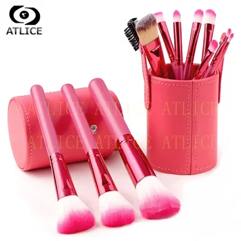

12 Pcs Professional Makeup Brushes Set Powder Foundation Eyeshadow Make Up Brushes Cosmetics Soft Artificial Fiber