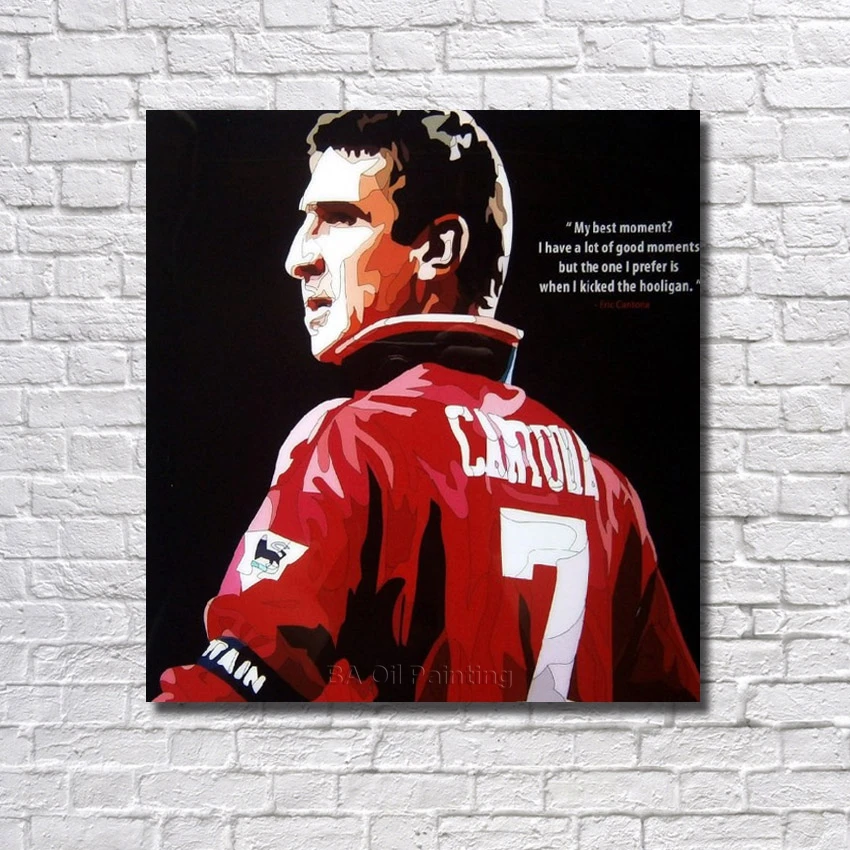 

Free Shipping For Sell Wholesale Pop Art Hand painted Art Canvas Oil Painting Wall Art Football Poster RW379
