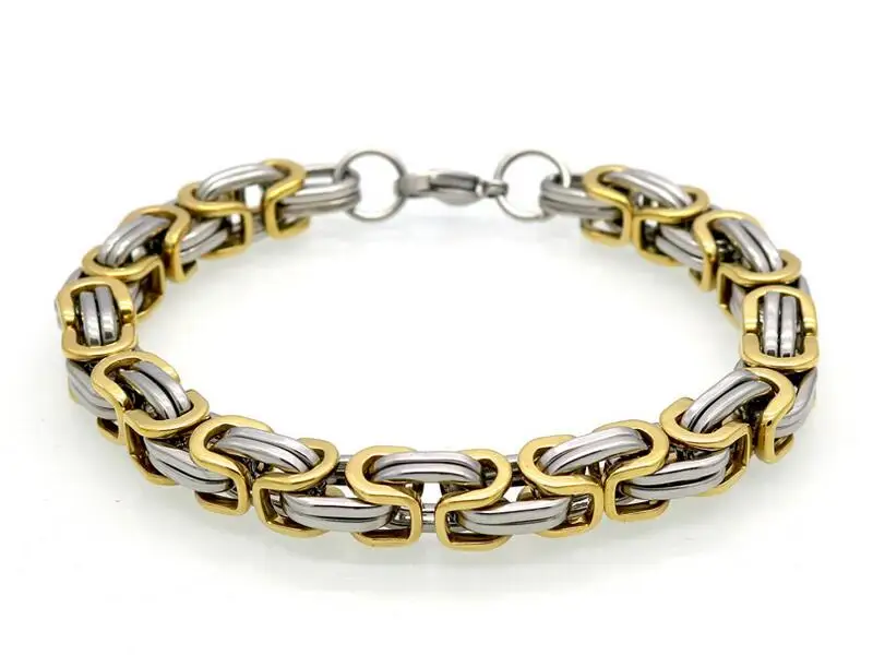 Горячая нержавеющая сталь магнитный браслет из нержавеющей стали рок ювелирные изделия высокого качества pulseira masculina Византийская цепь звено браслеты для женщин