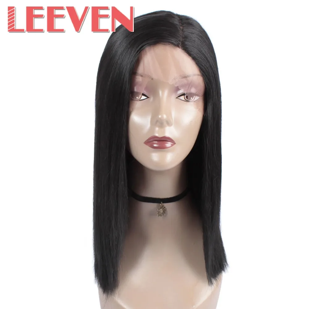 Leeven 14" Synthetic Lace Front wig Short Bob Wig Part Wigs For Women