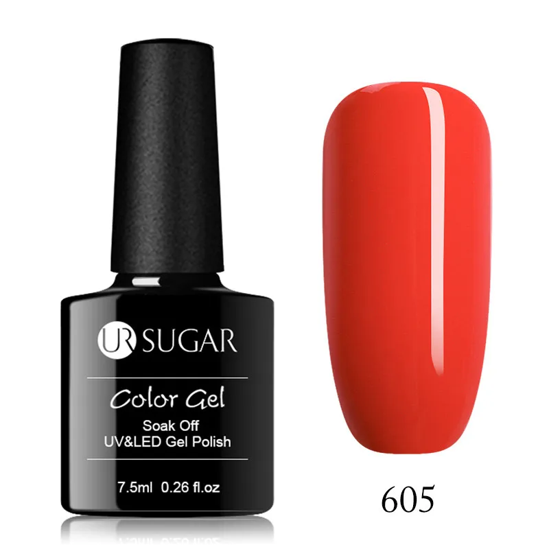 Ur Sugar УФ Гель-лак для ногтей цветной дизайн ногтей маникюр ногтей Гель-лак Shellak лак для ногтей отмачиваемый - Цвет: 605