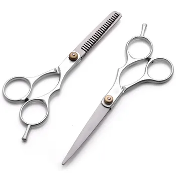 

Professional Stainless Steel Hair Scissors Salon Cutting Thinning Hairdressing Shears Regular Flat Teeth Blade Styling Tools