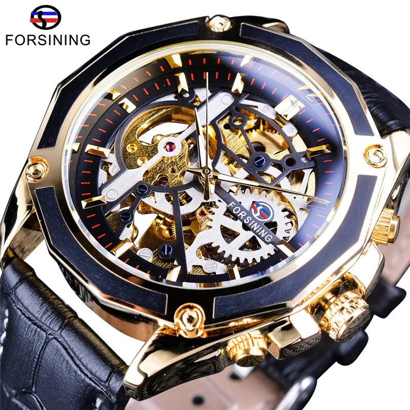 

Forsining Men's Fashion Leisure Hollow-out Machinery Automatic Waterproof Machinery Watch