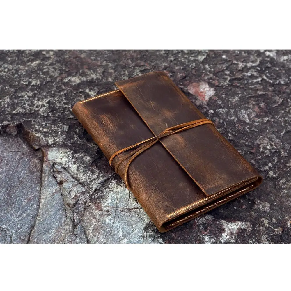 Персонализированный кожаный чехол Обложка для A5 Bullet Journal рустикальная из