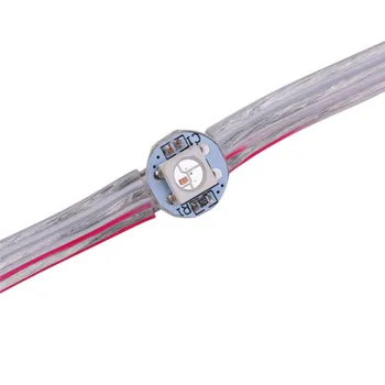 

LED WS 2812B chip module 50pcs/lot Pre-soldered WS2812B Heatsink 5V 5050 RGB WS2811 IC Built-IC & 12cm connect Wire addressable