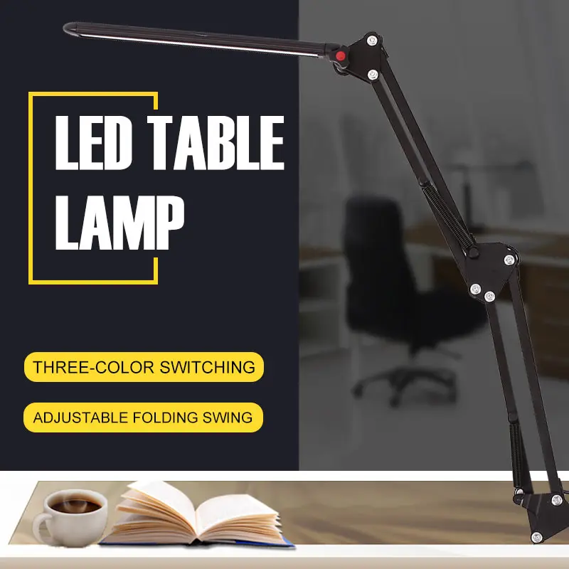 

Adjustable LED Clip Booklight Reading Light Book Lamp 56LED Three Color USB Clip-On Folding Home Decor Table Lighting Dimming