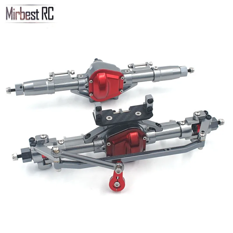 Billig Rc Auto Komplette Legierung Vorder Und Hinterachse Mit Arm CNC Gefräste Für 110 Rc Crawler AXIAL SCX10 D90 RC 4WD