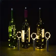 Garrafa 15LED Alimentado Por Bateria Luzes LED Luz Da Corda de Fio Para Bistro Artesanato Garrafa De Vinho Da Cortiça Forma Estrelado Bar Partido Dos Namorados