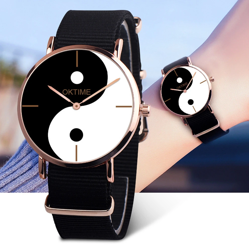 

Fashion Watch Womens Eight-Diagram Tactics Casual Canvas Leather Analog Quartz Wrist Watch Ladies Watch For Women Clock
