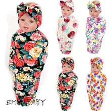 Emmaaby/Новинка; Брендовое детское муслиновое Хлопковое одеяло для новорожденных; пеленки с цветами; мягкое одеяло; полотенце+ повязка на голову