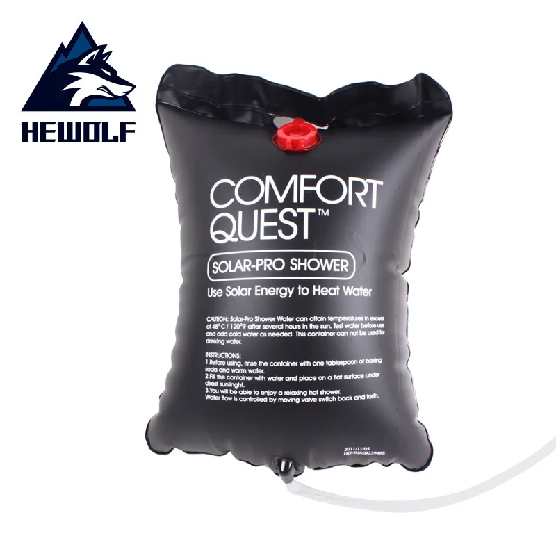 

Outdoor Camping Shower Bag 20L PVC Black Solar Heated Water Bathing Bag For Hiking Riding Picnic Fishing Solar Shower Equipment