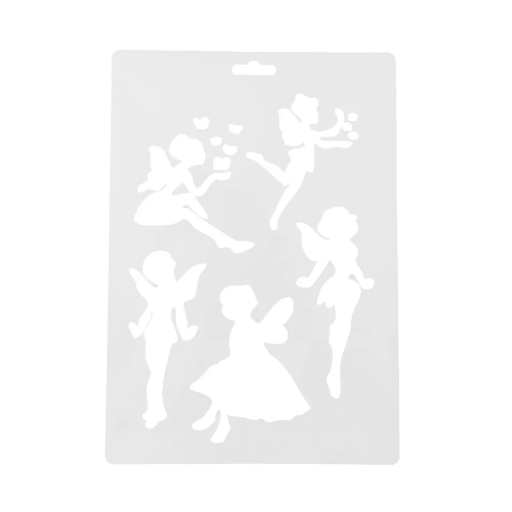

Angel Pattern Hollow Ruler Stencils for DIY Scrapbooking Plastic Template Photo Album Journal Wall Drawing Painting Pochoir Tool
