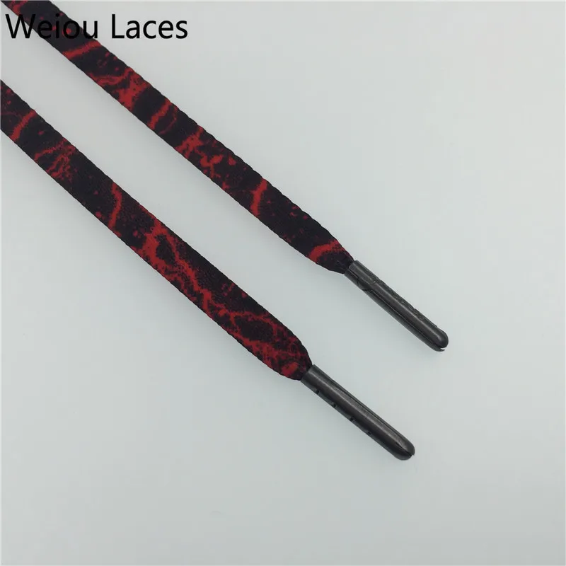Wellace shoestring tops silk screen printing Flat Print shoelaces for dress shoes personalized replacement shoelaces 63''/160cm